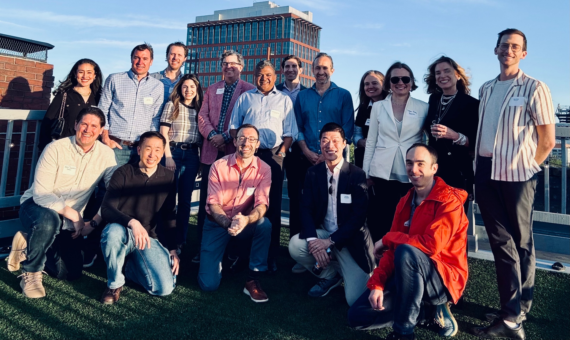 Revolution HealthTech community gathered on a Boston rooftop